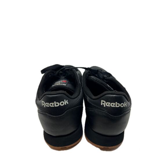 Reebok Classic Black Gum Leather Sneakers Mens 12 - Picture 6 of 8